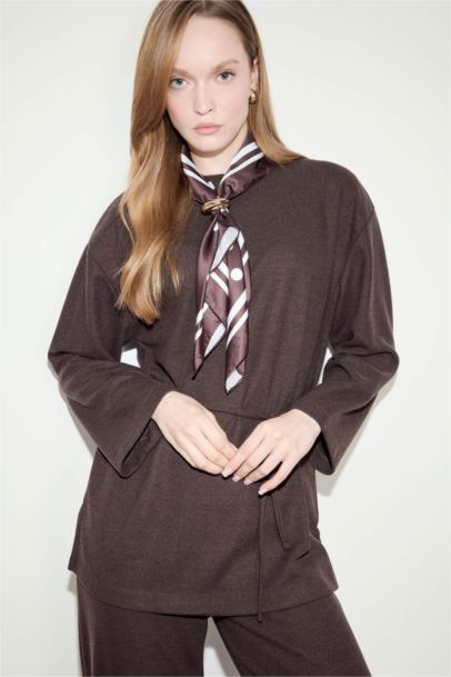 Regular Fit Tied Long Sleeve Tunic