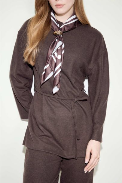 Regular Fit Tied Long Sleeve Tunic