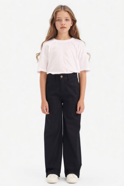 Girl Flare Gabardine Trousers