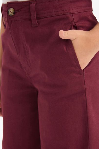 Straight Fit Gabardin Pantolon Kız Çocuk