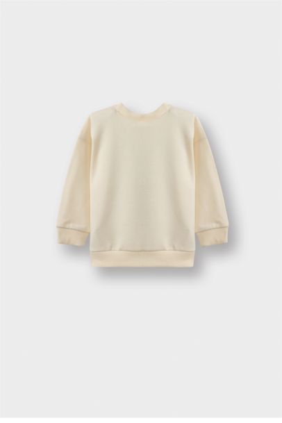 Bisiklet Yaka Baskılı İçi Yumuşak Tüylü 2'li Sweatshirt Erkek Bebek