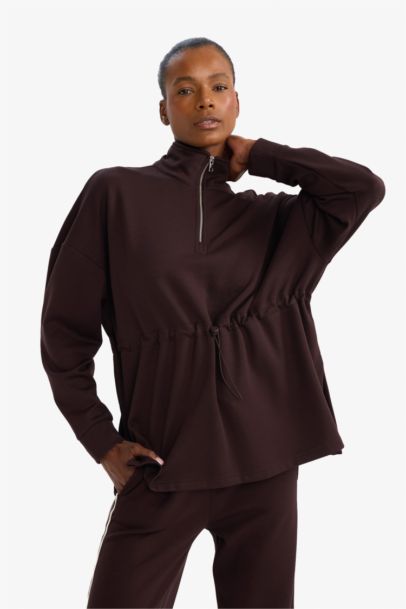 DeFactoFit Long Fit Modal Sports Sweatshirt