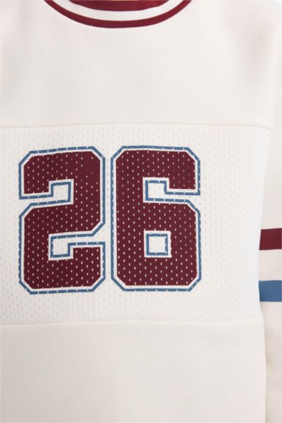 سويت شيرت ولادي قصة عادية بياخة V وبطانة ناعمة