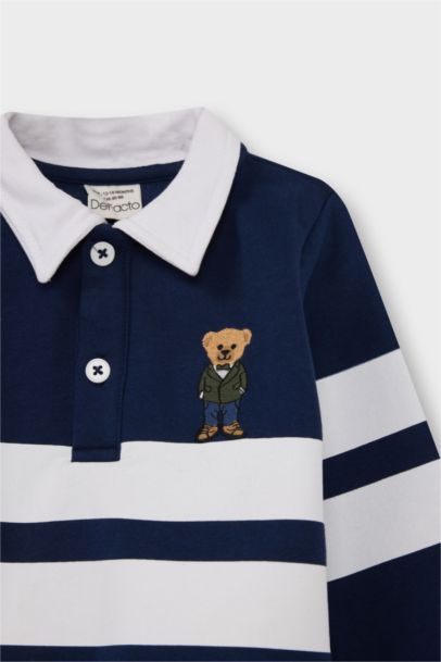 سويت شيرت ولادي قصة عادية ببطانة ناعمة وطبعة دب