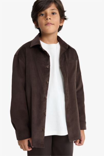 Boy Regular Fit Corduroy Long Sleeve Shirt