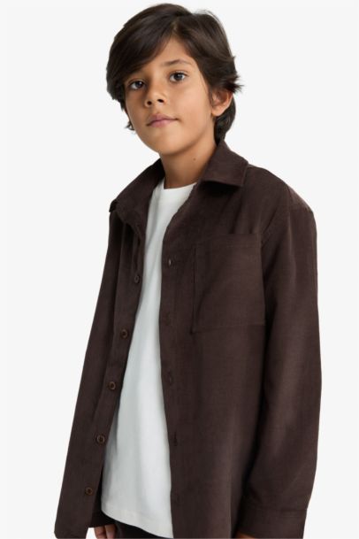 Boy Regular Fit Corduroy Long Sleeve Shirt