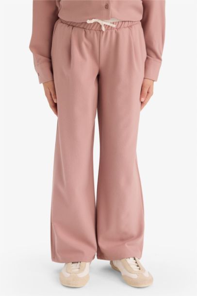 Beli Lastikli Wide Leg Pantolon Kız Çocuk