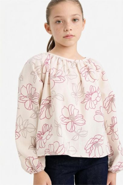 قميص بناتي ردن طويل اوكسفورد قصة عادية