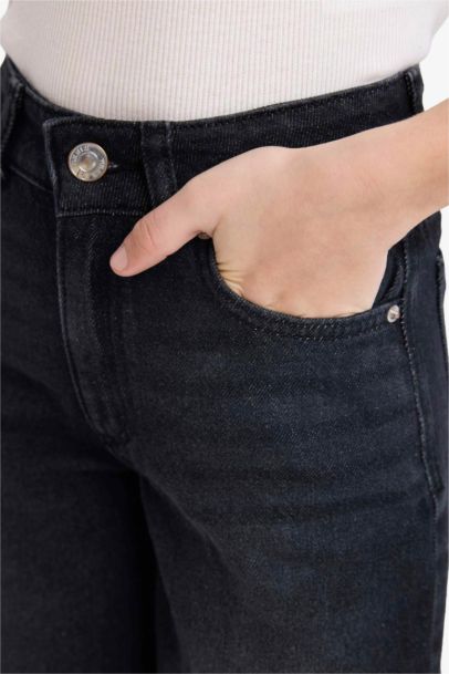 90's Wıde Leg Geniş Paça Jean Pantolon Kız Çocuk