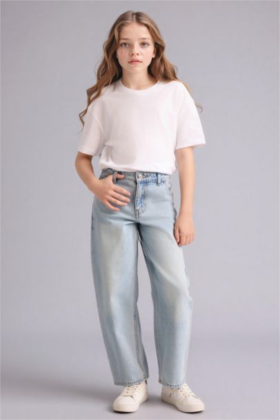 Girl Baggy Fit Wide Leg Jeans