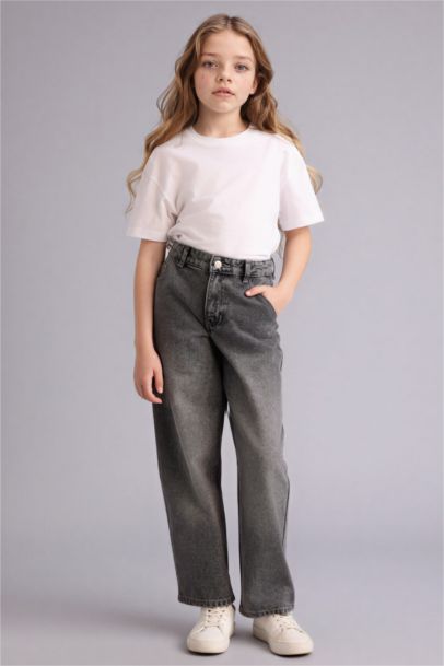 Girl Baggy Fit Wide Leg Jeans