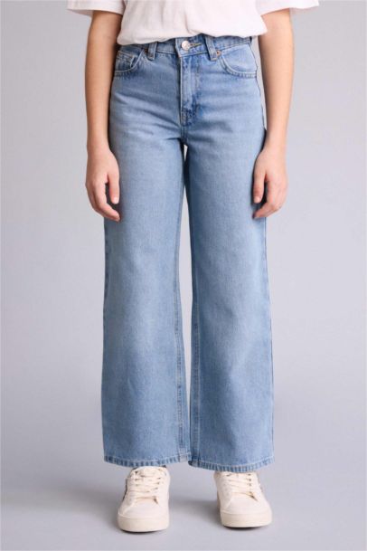 Girl Straight Wide Leg Jeans