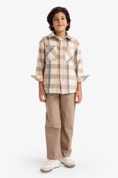Boy Plaid Shirt and Pants 2 Piece Set