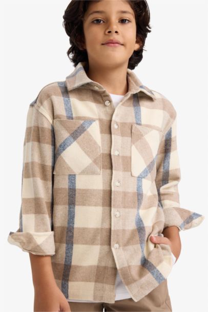 Boy Plaid Shirt and Pants 2 Piece Set