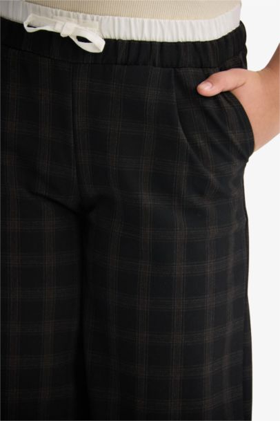 Girl Wide Leg Poplin Trousers