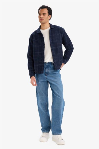 Boxy Fit Kareli Flanel Uzun Kollu Gömlek