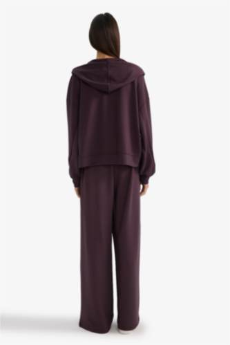 Relax Fit Kapüşonlu Fermuarlı Sweatshirt