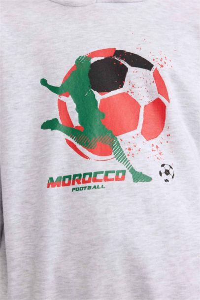 Sweatshirt imprimé à col rond pour garçon