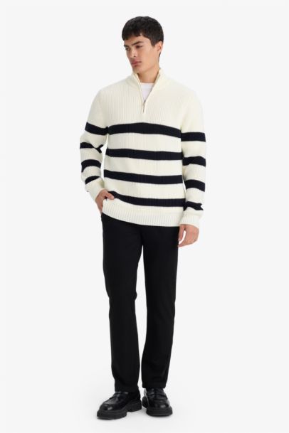 Regular Fit Straight Leg Trousers