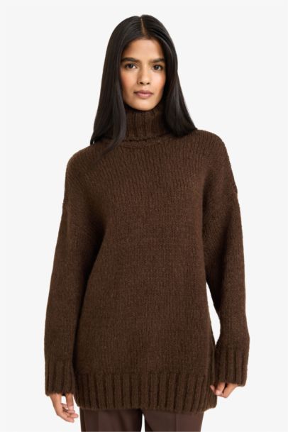 Oversize Fit Turtleneck Pullover