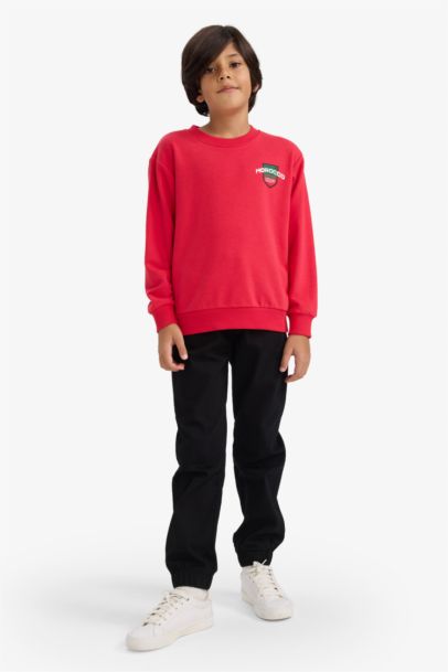 Sweatshirt imprimé à col rond pour garçon