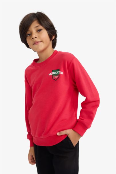Sweatshirt imprimé à col rond pour garçon