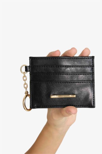 Woman Faux Leather Business Card Wallet