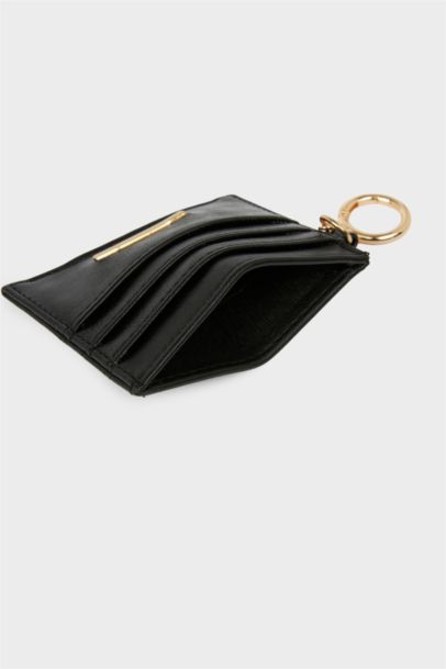 Woman Faux Leather Business Card Wallet