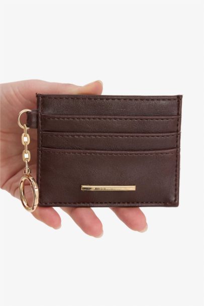 Woman Faux Leather Business Card Wallet