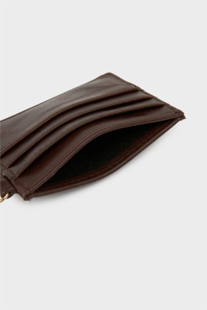 Woman Faux Leather Business Card Wallet