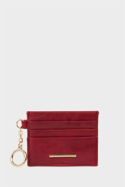 Woman Faux Leather Business Card Wallet