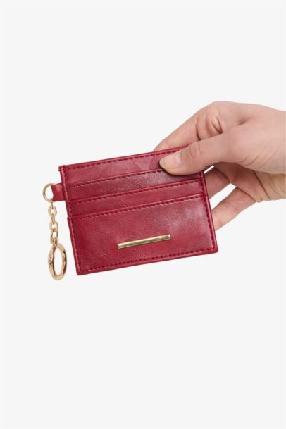 Woman Faux Leather Business Card Wallet