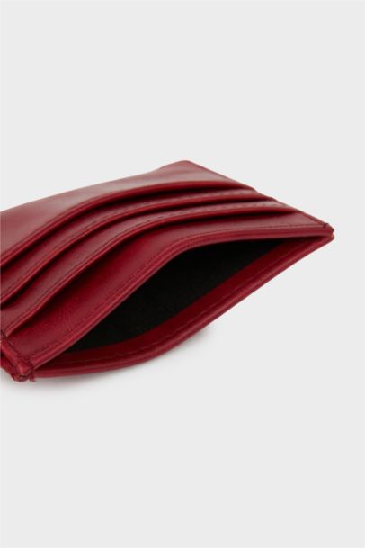 Woman Faux Leather Business Card Wallet