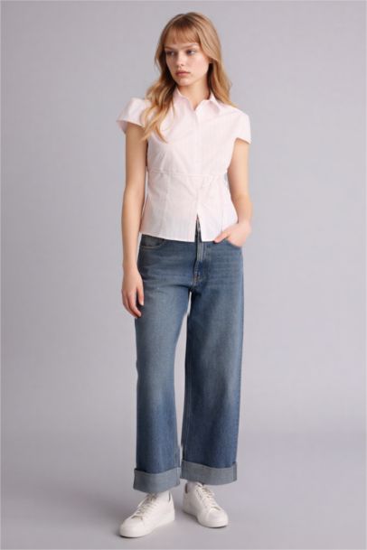 Рубашка с коротким рукавом приталенного кроя для женщин Coool