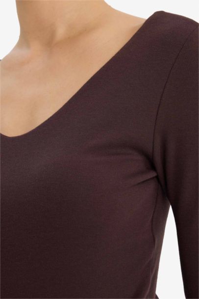 Slim Fit Basic Modal Long Sleeve T-Shirt
