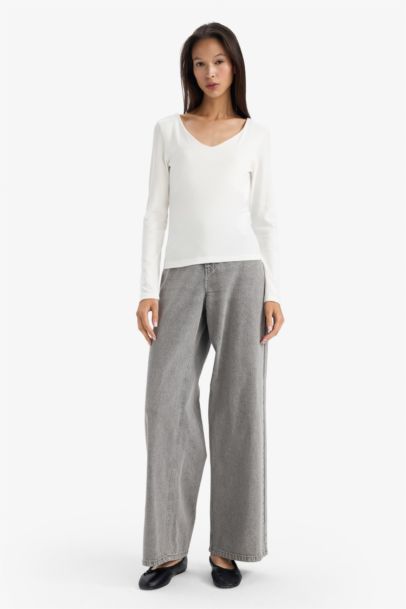 Slim Fit Basic Modal Long Sleeve T-Shirt