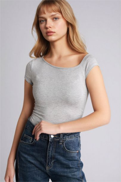 Футболка Fitted из модала с коротким рукавом