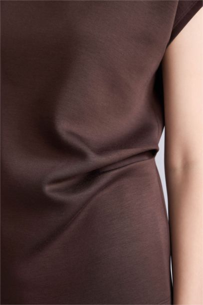 Slim Fit Half Turtleneck Pique Short Sleeve T-Shirt