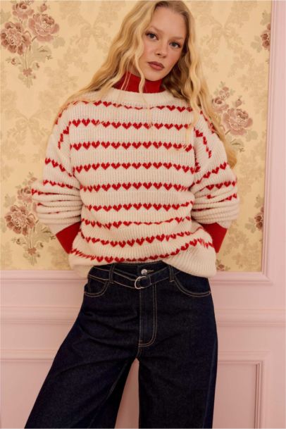 بلوز صوف اوفر سايز بياخة مستديرة