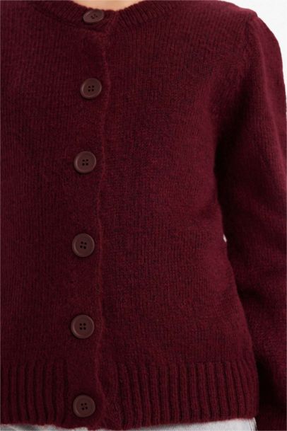 Girl Buttoned Knit Cardigan