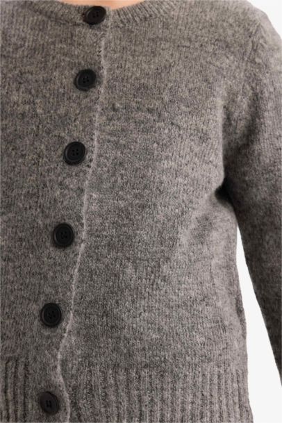 Girl Buttoned Knit Cardigan