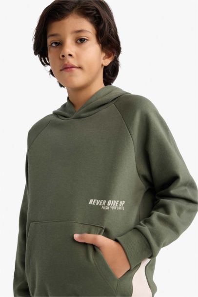 Boy Printed Hooded Sweatshirt