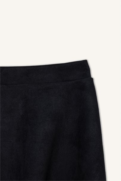 A Cut Suede Knitted Skirt