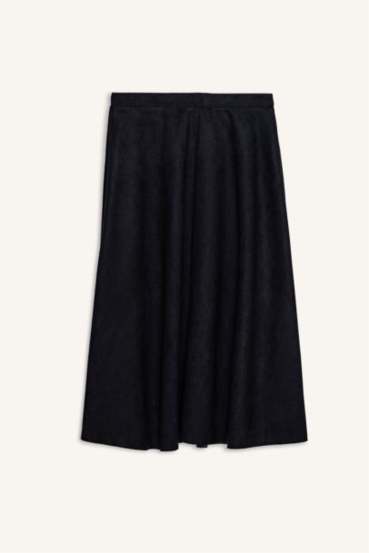 A Cut Suede Knitted Skirt