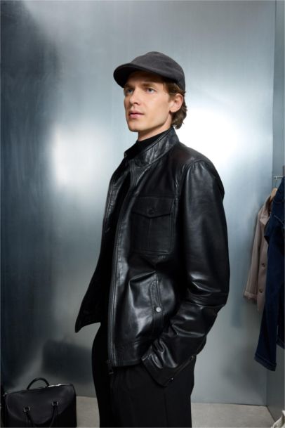 %100 Deri Premium Slim Fit Dar Kesim Dik Yaka Astarlı Fermuarlı Mont