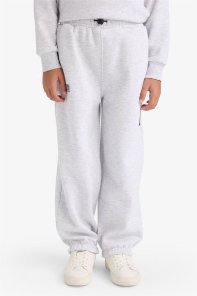 Oversize Geniş Kalıp Beli Lastikli Baskılı Eşofman Altı Erkek Çocuk