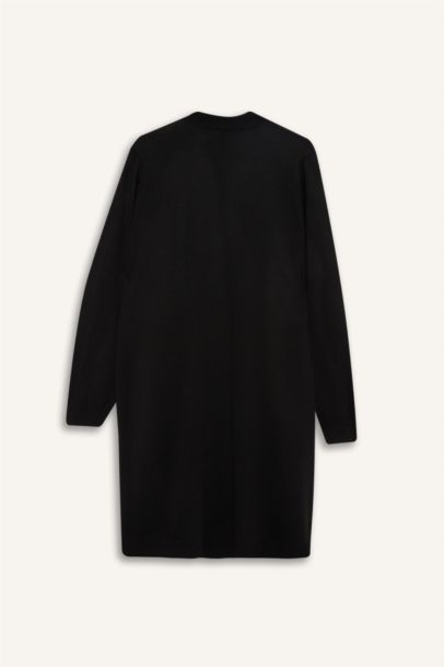 Regular Fit V-Neck Basic Long Knit Cardigan