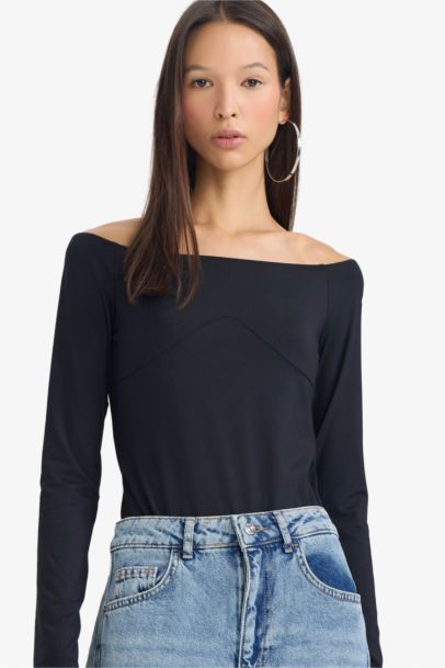 Body basique à manches longues pour femme