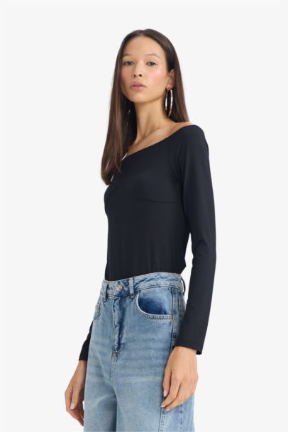 Body basique à manches longues pour femme