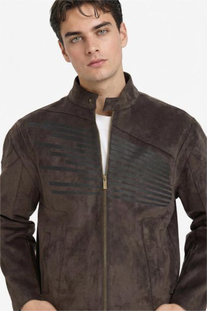 Boxy Fit Faux Leather Jacket